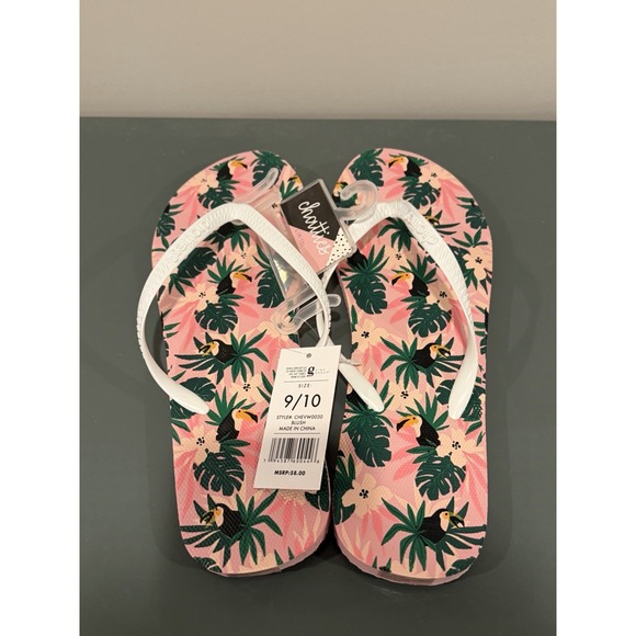 chatties Shoes - Chatties Women Flip Flops Pink Toucan Tropical Sandals CHEVW0030 Blush Size 9-10